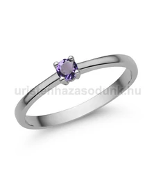 E365FM - AMETISZT köves Fehér arany Eljegyzési Gyűrű