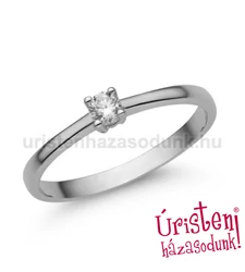 E365FC - CIRKÓNIA köves Fehér arany Eljegyzési Gyűrű