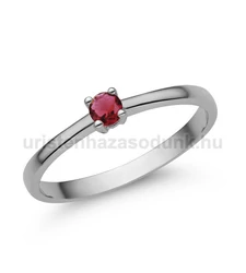 E365FR - RUBIN köves Fehér arany Eljegyzési gyűrű