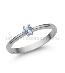 E366FK - AKVAMARIN köves Fehér arany Eljegyzési gyűrű