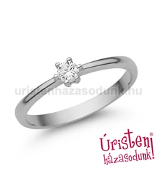E366FC - CIRKÓNIA köves Fehér arany Eljegyzési Gyűrű