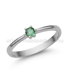 E366FS - SMARAGD köves Fehér arany Eljegyzési gyűrű