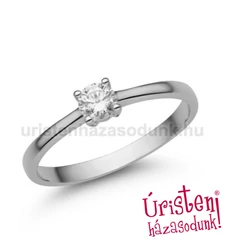 E367FC - CIRKÓNIA köves Fehér arany Eljegyzési Gyűrű