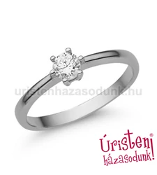 E368FC - CIRKÓNIA köves Fehér arany Eljegyzési Gyűrű