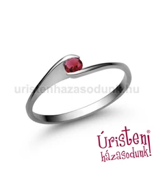E5FR - RUBIN köves fehér arany Eljegyzési Gyűrű