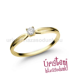 E8SLB09 - LABOR GYÉMÁNT:  0.09 CT (=2.8mm Ø) Eljegyzési Gyűrű