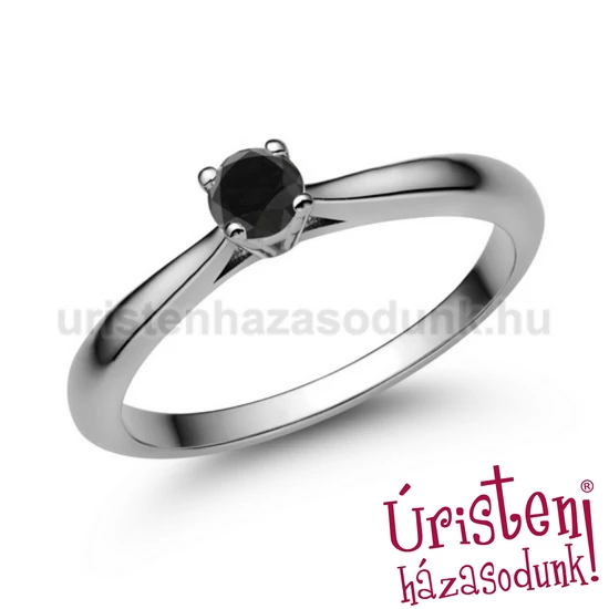 E102FBB - FEKETE GYÉMÁNT - Eljegyzési gyűrű