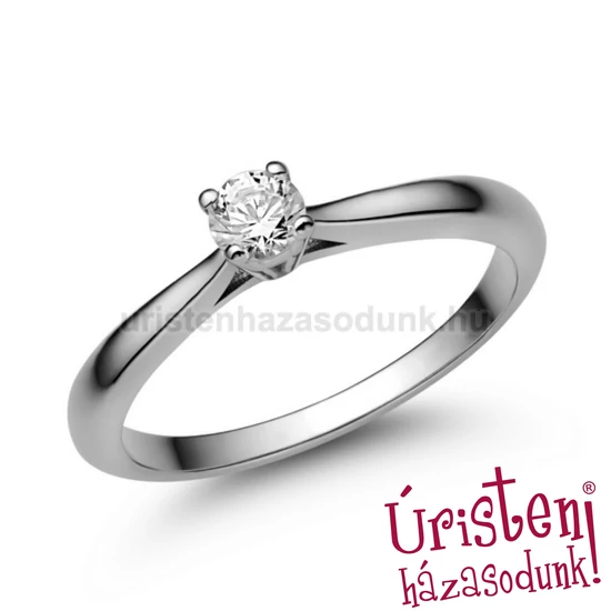 E102FB20 - GYÉMÁNT:  0.20 CT (=3.7mm Ø) Eljegyzési Gyűrű