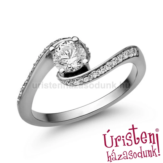 E103FB72 - GYÉMÁNT:  0.72 CT (5.0mm Ø) Eljegyzési Gyűrű