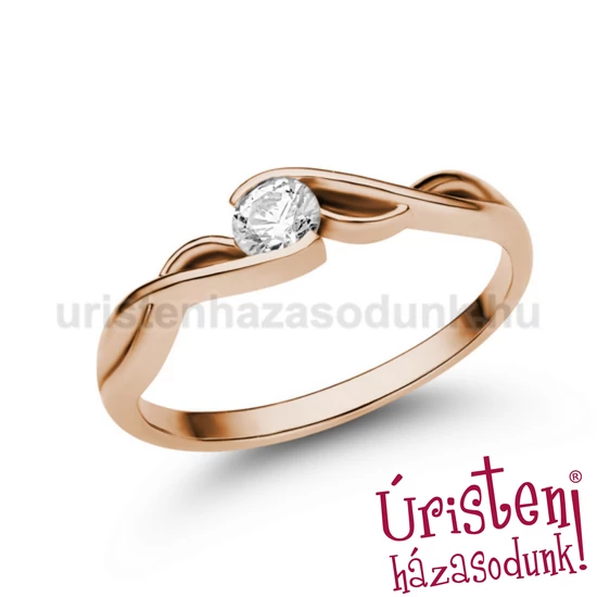 E104RB18 - GYÉMÁNT:  0.18 CT (=3.6mm Ø) Eljegyzési Gyűrű