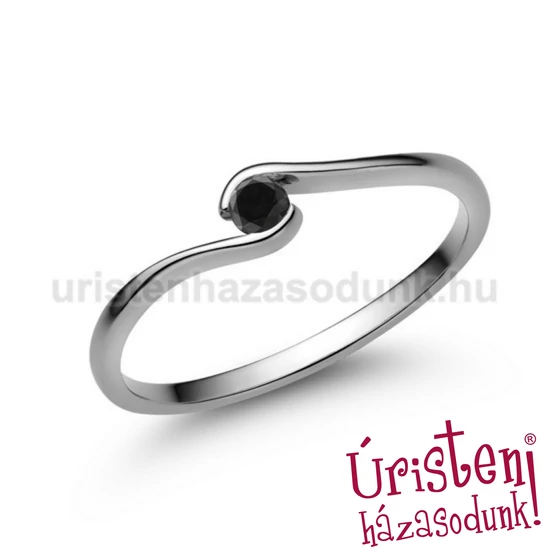 E105FBB - FEKETE GYÉMÁNT - Eljegyzési gyűrű