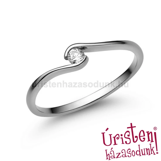 E105FB07 - GYÉMÁNT:  0.07 CT (=2.6mm Ø) Eljegyzési Gyűrű