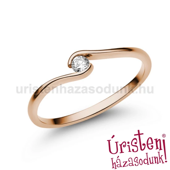 E105RB07 - GYÉMÁNT:  0.07 CT (=2.6mm Ø) Eljegyzési Gyűrű