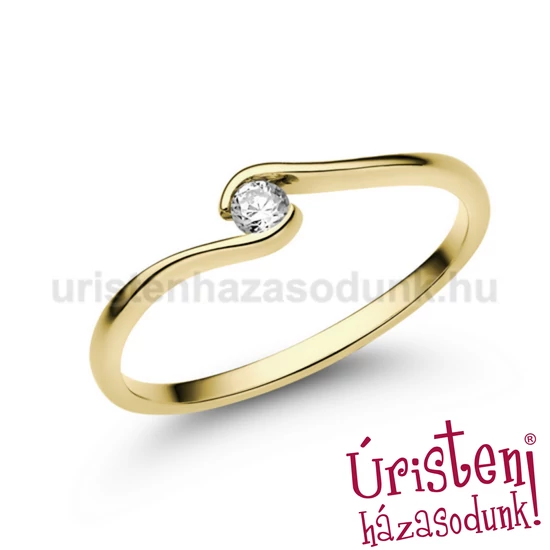 E105SB08 - GYÉMÁNT:  0.08 CT (=2.7mm Ø) Eljegyzési Gyűrű
