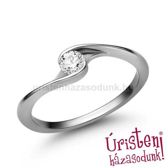 E106FB20 - GYÉMÁNT:  0.20 CT (=3.7mm Ø) Eljegyzési Gyűrű