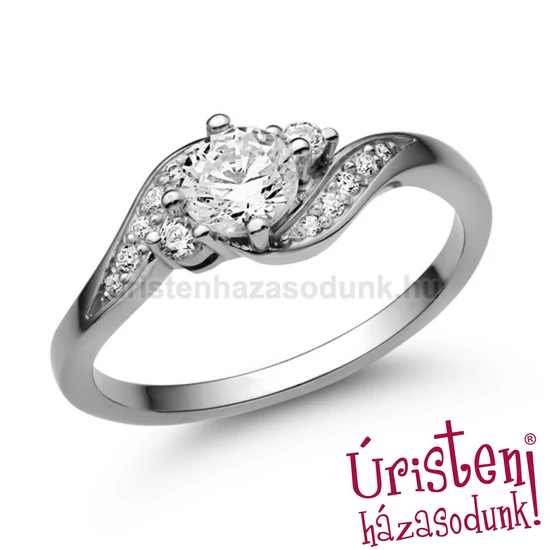 E107FB64 - GYÉMÁNT:  0.64 CT (5.0mm Ø) Eljegyzési Gyűrű