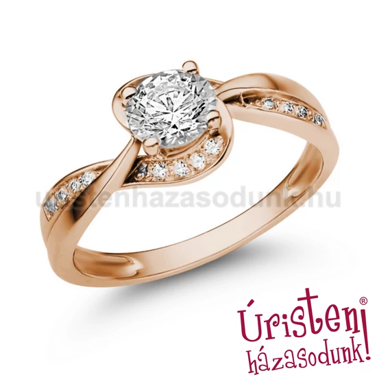 E108RB86 - GYÉMÁNT:  0.86 CT (5.5 mm Ø) Eljegyzési Gyűrű