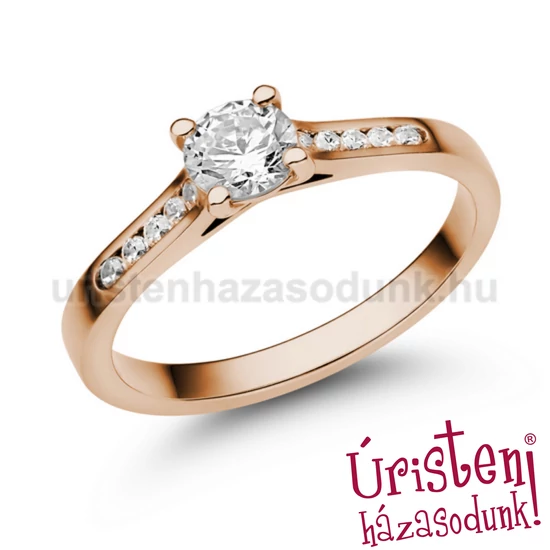 E109RB65 - GYÉMÁNT:  0.65 CT (5.0 mm Ø) Eljegyzési Gyűrű