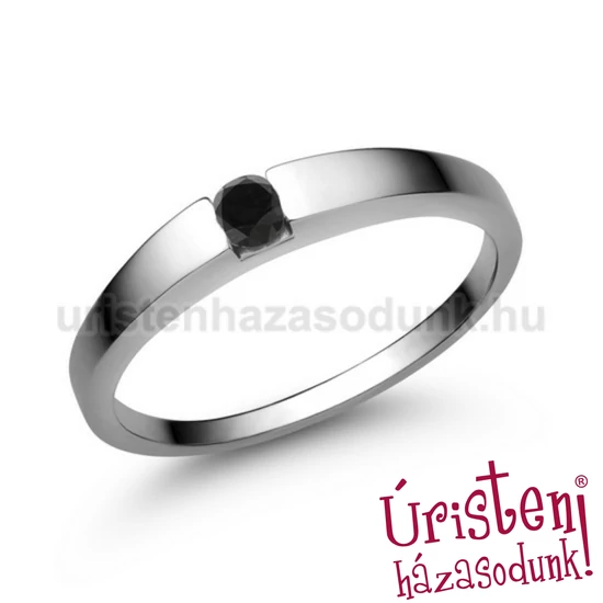 E10FBB - FEKETE GYÉMÁNT - Eljegyzési gyűrű