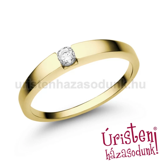 E10SB10 - GYÉMÁNT:  0.10 CT (=2.9mm Ø) Eljegyzési Gyűrű
