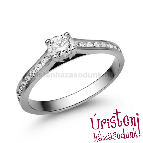 E111FB62 - GYÉMÁNT:  0.62 CT (=4.5 mm Ø) Eljegyzési Gyűrű