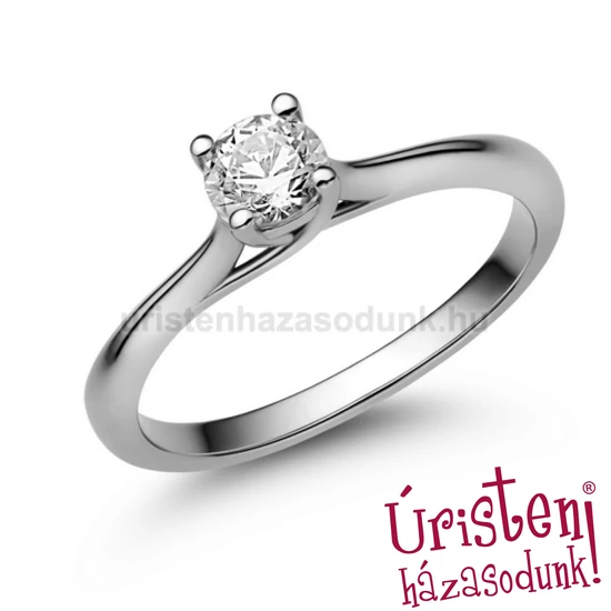 E112FB40 - GYÉMÁNT:  0.40 CT (=4.75mm Ø) Eljegyzési Gyűrű