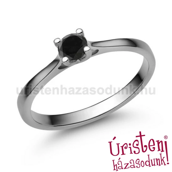 E113FBB - FEKETE GYÉMÁNT - Eljegyzési gyűrű