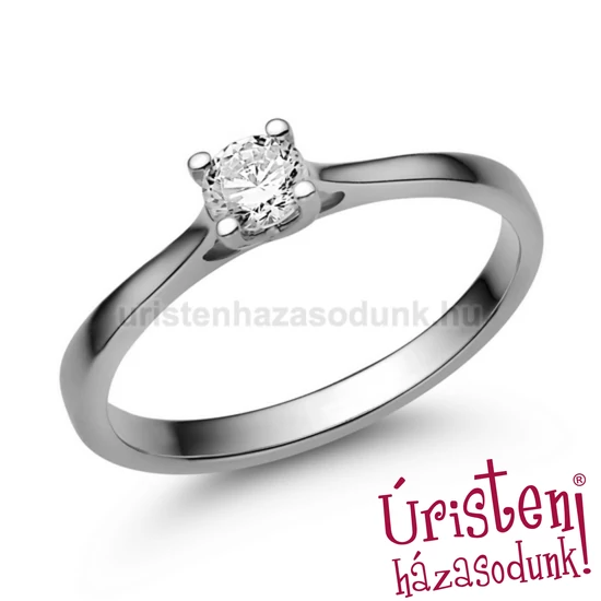 E113FB27 - GYÉMÁNT:  0.27 CT (=4.1mm Ø) Eljegyzési Gyűrű