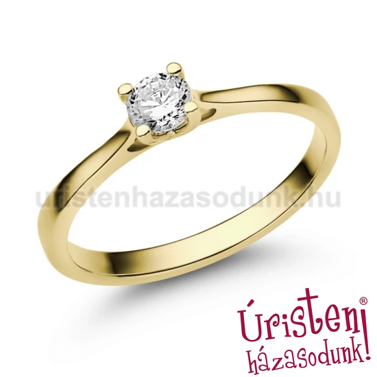 E113SB27 - GYÉMÁNT:  0.27 CT (=4.1mm Ø) Eljegyzési Gyűrű