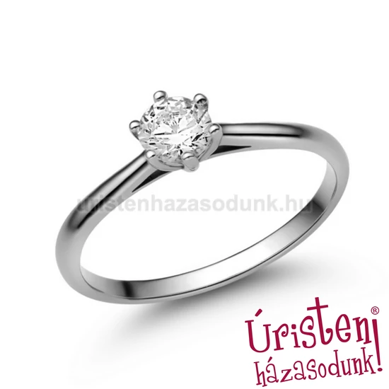 E114FB35 - GYÉMÁNT:  0.35 CT (=4.5mm Ø) Eljegyzési Gyűrű