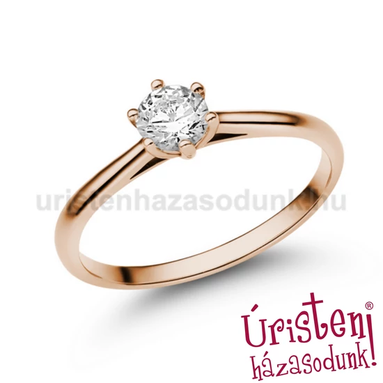 E114RB32 - GYÉMÁNT:  0.32 CT (=4.3mm Ø) Eljegyzési Gyűrű