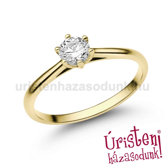 E114SB35 - GYÉMÁNT:  0.35 CT (=4.5mm Ø) Eljegyzési Gyűrű