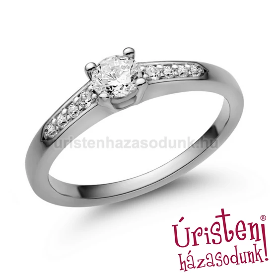 E115FB39 - GYÉMÁNT:  0.39 CT (4.2mm Ø) Eljegyzési Gyűrű