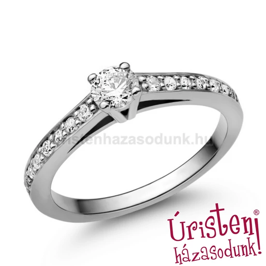 E118FB49 - GYÉMÁNT:  0.49 CT (4.1mm Ø) Eljegyzési Gyűrű