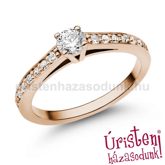 E118RB45 - GYÉMÁNT: 0,45ct (3,9mm Ø) Eljegyzési Gyűrű