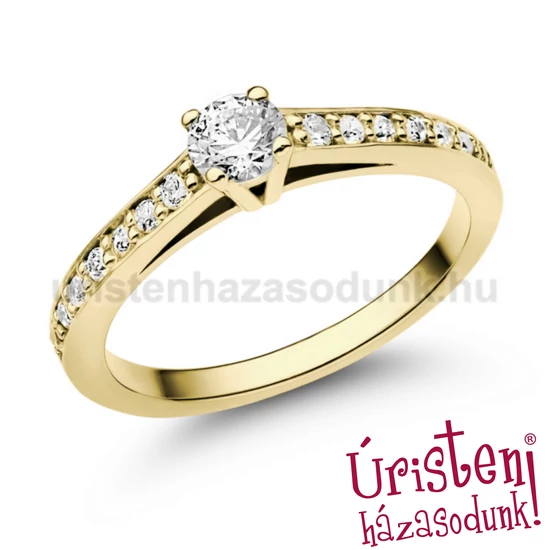 E118SLB49 - LABOR GYÉMÁNT: 0.49ct (4.1mm Ø) Eljegyzési Gyűrű