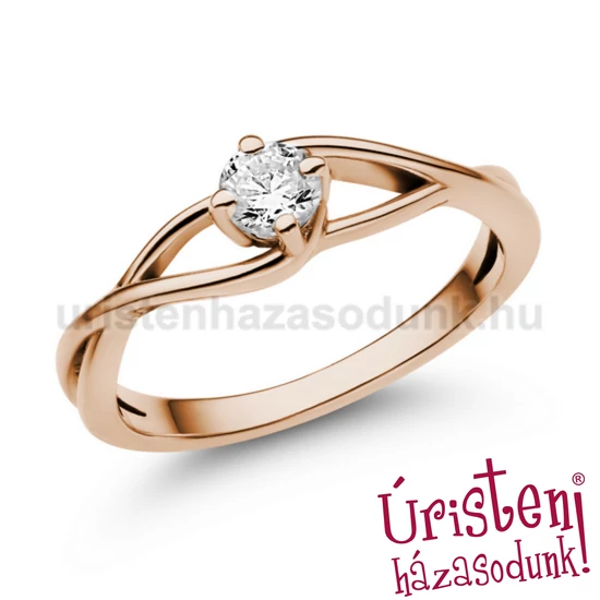 E120RB32 - GYÉMÁNT: 0,32ct (4,3mm Ø) Eljegyzési Gyűrű