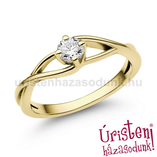 E120SB35 - GYÉMÁNT: 0,35ct (4,5mm Ø) Eljegyzési Gyűrű
