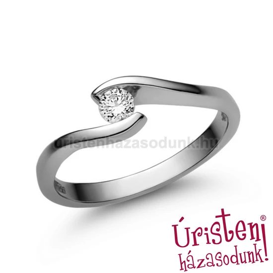 E14FB18 - GYÉMÁNT:  0.18 CT (=3.6mm Ø) Eljegyzési Gyűrű