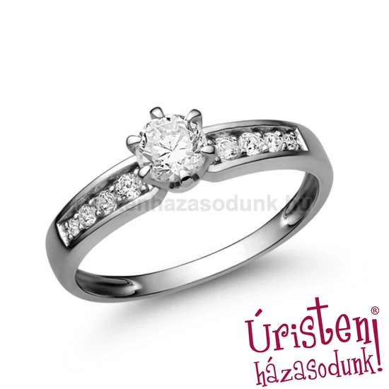 E17FB55 - GYÉMÁNT:  0.55 CT (4.75mm Ø) Eljegyzési Gyűrű