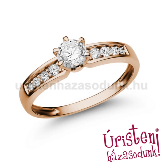 E17RB50 - GYÉMÁNT:  0.50 CT (4.5mm Ø) Eljegyzési Gyűrű