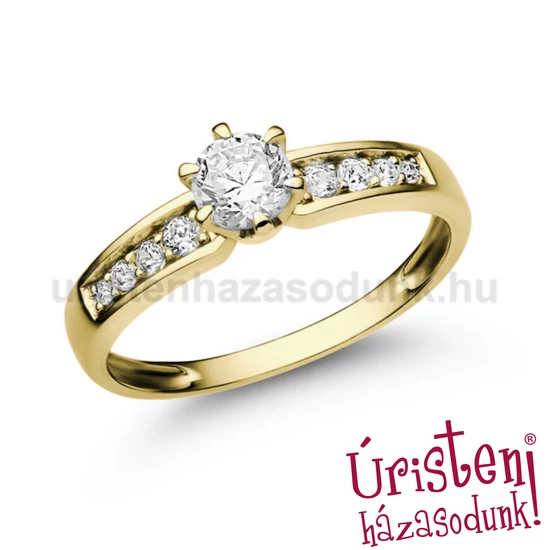 E17SB50 - GYÉMÁNT:  0.50 CT (4.5mm Ø) Eljegyzési Gyűrű