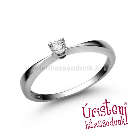E1FB10 - GYÉMÁNT:  0.10 CT (=2.9mm Ø) Eljegyzési Gyűrű