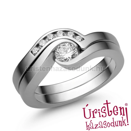 E204FB35 - GYÉMÁNT:  0.35 CT (4.0 mmØ) Eljegyzési Gyűrű