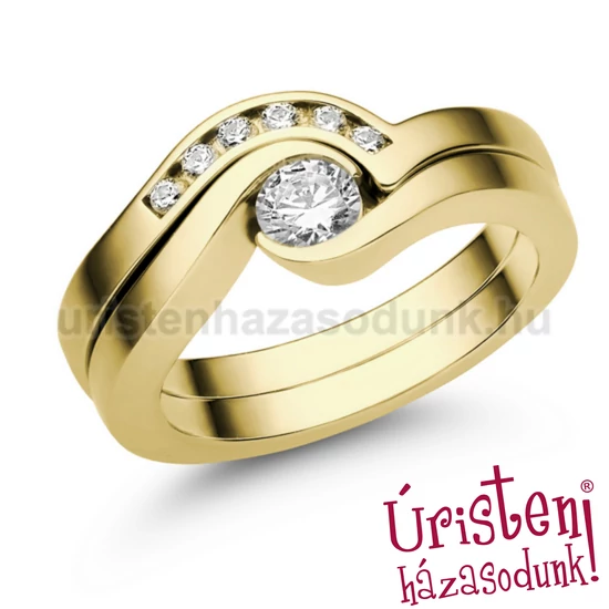 E204SB35 - GYÉMÁNT:  0.35 CT (4.0 mmØ) Eljegyzési Gyűrű