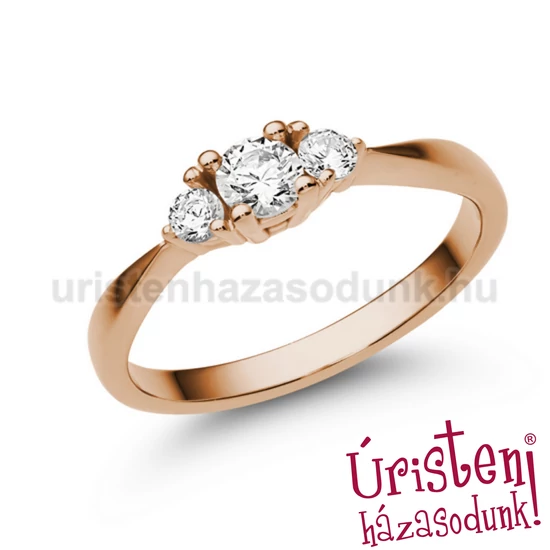 E208RB33 - GYÉMÁNT:  0.33 CT (3.75 mm Ø) Eljegyzési Gyűrű
