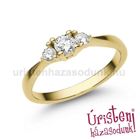 E208SB33 - GYÉMÁNT:  0.33 CT (3.75 mm Ø) Eljegyzési Gyűrű