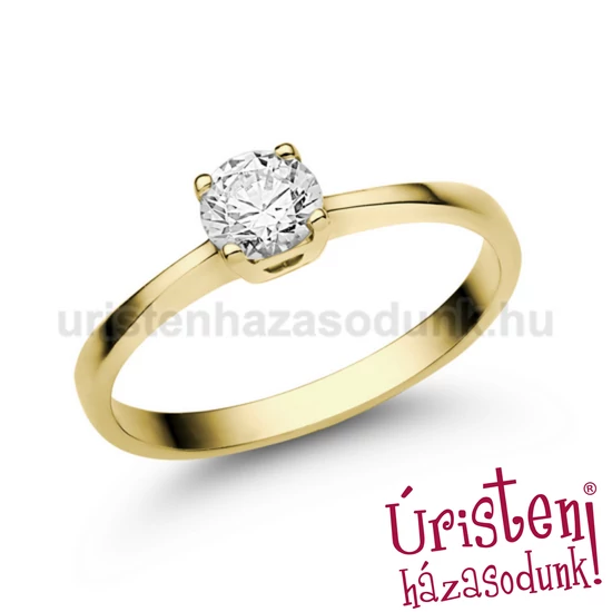 E21SB50 - GYÉMÁNT:  0.50 CT (=5.0mm Ø) Eljegyzési Gyűrű