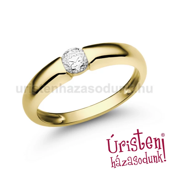 E22SB26 - GYÉMÁNT:  0.26 CT (=4.05mm Ø) Eljegyzési Gyűrű