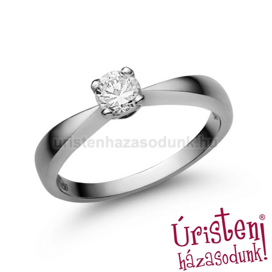 E23FB30 - GYÉMÁNT:  0.30 CT (=4.2mm Ø) Eljegyzési Gyűrű